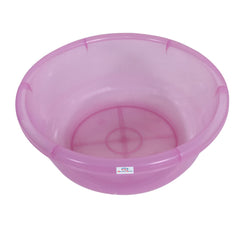 Heart Home Durable Deep Bath Tub|Versatile Short Livestock Feeding Pan| Plastic Utility Gaint Basin for Baby Bathing,Washing Clothes,26 Litre (Pink)