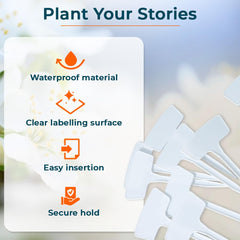 Kuber Industries Garden Tags/Plant Lables Tag|Markers lables for Garden Plant|Pack of 10 (White)