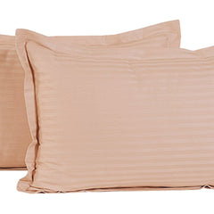Kuber Industries Lining Design Breathable & Soft Cotton Pillow Cover/Protector/Case- 18x28 Inch, Set of 6 (Peach)-HS43KUBMART26771, Standard