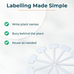 Kuber Industries Garden Tags/Plant Lables Tag|Markers lables for Garden Plant|Pack of 10 (White)