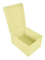 Heart Home Disney Team Mickey Print Non Woven 2 Pieces Fabric Foldable Cloth Storage Wardrobe Organiser Box with Lid, Extra Large (Royal Blue & Cream),HHEART016349