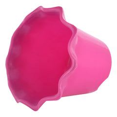 Kuber Industries Blossom Flower Pot|Durable Plastic Flower Pots|Planters for Home Décor|Garden|Living Room|Balcony|Pack of 2 (Pink)