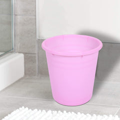 Heart Home Plastic Dustbin|Portable Garbage Basket & Round Trash Can for Home,Kitchen,Office,College,10 Ltr.(Pink)