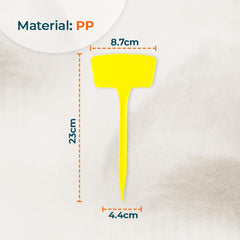 Kuber Industries Garden Tags/Plant Lables Tag|Markers lables for Garden Plant| Pack of 10 (Yellow)