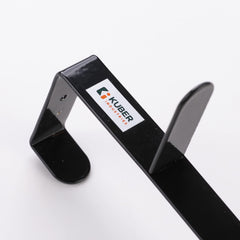 Kuber Industries 5-Level Cloth Hanger| Pack of 2 | Multipurpose Cloth & Towel Holder| Iron Spray Material | Easy Installation|Interchangeable Over The Door Towel Holder | Black