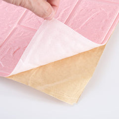 Kuber Industries Foam Brick Pattern 3D Wallpaper for Walls | Soft PE Foam | Easy to Peel, Stick & Remove DIY Wallpaper | Suitable on All Walls | Pack of 5 Sheets, 70 cm X 77 cm