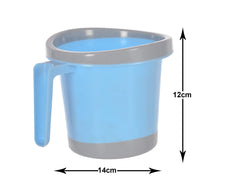 Kuber Industries Plastic Bathroom Mug 1 Litre Pack of 3 (Blue)-46KM0251, Standard