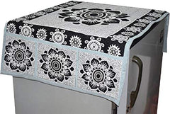 Kuber Industries Cloth 3 Pieces Fridge Mat, 1 Piece Handle Cover and 1 Pieces Fridge Top Cover (Multi)-CTKTC2753