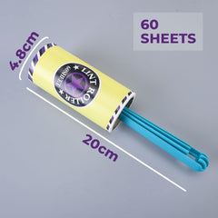 Homestic Lint Remover | Super Sticky Lint Roller | Easy | Lint Roller for Clothes | Lint Roller for Pet Hair | 60 Sheets (1 Roller + 1 Replacement Roll)