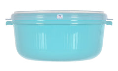 Heart Home Food Grade, Microwave & Freezer Safe Plastic Bowls, Food Storage Container Set with Lid, Set of 3 (3200ml, 1800ml, 1000ml) (Blue)-46KHH0146