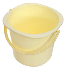 Kuber Industries Square Multipurposes Plastic Bucket For Bathing|Home Cleaning & Storage Purpose|Size 31 x 31 x 31 CM|Capicity 16Ltr. (Cream)-47KM01189