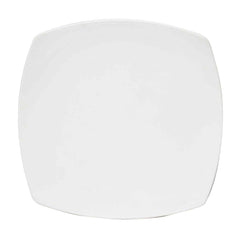 Kuber Industries 4 Pieces Unbreakable Virgin Plastic Square Microwave Safe Dinner Plates (White) - CTLTC44468