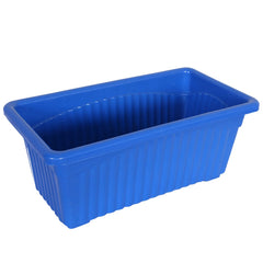 Kuber Industries Rectangular Jupiter Plastic Window Pot|Flower Planter for Home & Balcony,Garden 14 Inches Pack of 2 (Blue)