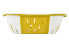 Heart Home Large Plastic Fruit, Vegetable Storage Basket- Pack of 4 (Green)-HS42KUBMART25373