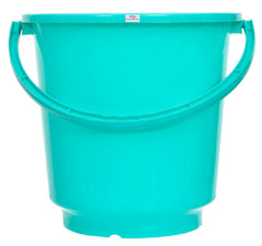 Heart Home Bucket|Plastic Bucket for Bathroom|Bucket for Bathing|Unbreakable Bucket with Handle|16 Liter|Pack of 2 (Green)