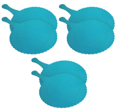 Kuber Industries Plastic Lightweight Handfan|Hath Pankha|Beejna for Natural Cooling Air Home Decor and Travel Useful, Pack of 6 (Blue)