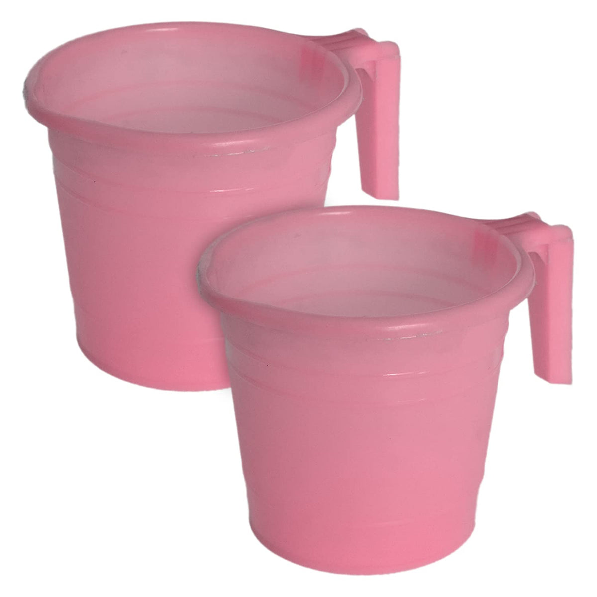 Heart Home Multiuses Lightweight, Unbreakable Strong Plastic Bathroom Mug, 2 Litre- Pack of 2 (Pink)-50HH0868