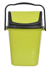 Kuber Industries Plastic Dustbin/Wastebin With Swing Lid With Handle, 7 Liter (Green)-47KM0821