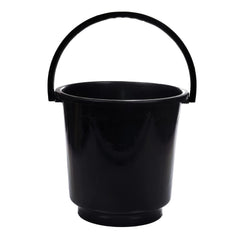 Heart Home Bucket|Plastic Bucket for Bathroom|Bucket for Bathing|Unbreakable Bucket with Handle|16 Liter (Black)