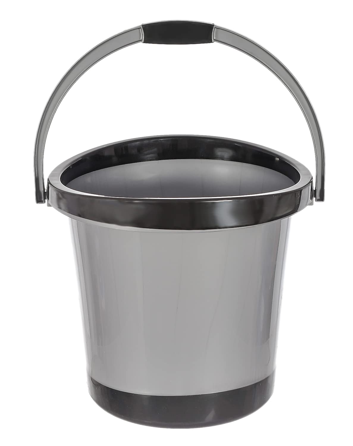 Heart Home Plastic Bucket For Home/Kitchen/Office/Shop With Strong Handle, 18 Litre (Grey)-46Hh0362