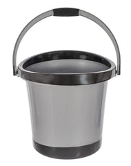 Kuber Industries Plastic Unbreakable Strong Bathroom Ultra Bucket with Handle,18 LTR,(Gray)