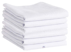 Heart Home 100% Cotton Premium Collection Handkerchiefs Hanky for Men, Set of 12 (White)
