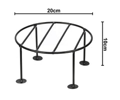 Kuber Industries Metal Pot Stand|Iron Flower Pot Stand for Outdoor Plants|Plant Stand for Balcony,Garden,Office,Pack of 3,(Black)