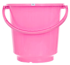 Heart Home Bucket|Plastic Bucket for Bathroom|Bucket for Bathing|Unbreakable Bucket with Handle|16 Liter (Pink)