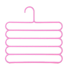 Kuber Industries 12 Pieces Multi-Purpose 5 Layer Pants Clothes Hanger Wardrobe Storage Organizer (Multicolour) - CTKTC023497