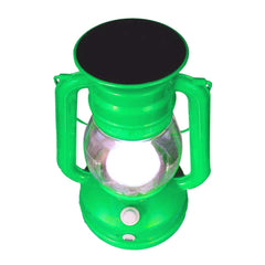 Kuber Industries 2 Pieces Solar Lantern Emergency Light - Rechargeable, Portable - Travel Camping Lantern - Red & Green-CTKTC22914