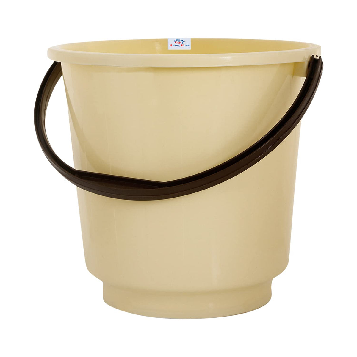 Heart Home Bucket|Plastic Bucket for Bathroom|Bucket for Bathing|Unbreakable Bucket with Handle|16 Liter (Yellow)
