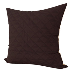 Kuber Industries Cushion Cover | Quilted Cushion Cover | Check Stitch Cushion Cover for Sofa | Cotton Cushion Covers for Home Décor | Set of 5 | Cream & Brown