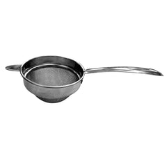 Heart Home Multiuses Double Mesh Stainless Steel Strainer, Sieve, Sifter, Colander , 9cm (Silver)