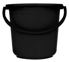 Kuber Industries Square Multipurposes Plastic Bucket For Bathing Home Cleaning & Storage Purpose, 16Ltr. (Black)-47KM01185