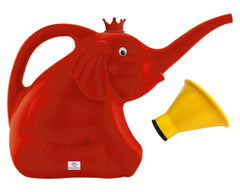 Heart Home Plastic Elephant Shape Watering Can for Plants & Garden 3 Litre (Red)