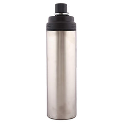 Kuber Industries Infiniti Stainless Steel Water Bottle, 1 litres, Silver