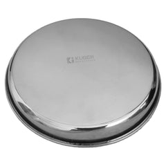 Kuber Industries Stainless Steel Dinner Plates Set of 6 | 29 cm Dia I Heavy Gauge & Deep Base | Mirror Finish | Multi Purpose Steel Thali Set of 6