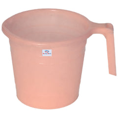 Heart Home Multiuses Lightweight, Unbreakable Strong Plastic Bathroom Mug, 2 Litre- Pack of 4 (Peach)-50HH0878