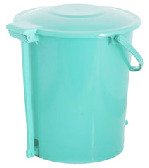 Heart Home Plastic Pedal Dustbin, Trashbin, Wastebin For Kitchen, Bathroom, Office Use With Handle, 10 Liter (Sky Blue)-47HH0916