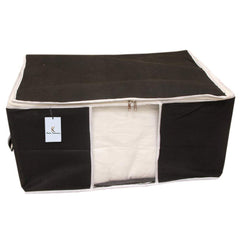 Kuber Industries 6 Piece Non Woven Underbed Storage Organiser Set, Extra Large, Black (CTSN048)