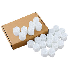 Urbane Home LED Candles for Home Decoration |Battey Operated |Flameless Yellow Light |Safe & Easy to Maintain |Diwali Lights for Home Decoration|B0-001,Pack of 24,(White)