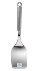 Heart Home Multiuses Serving & Cooking Stainless Steel Spatula/Palta/Turner-Pack of 2 (Silver)
