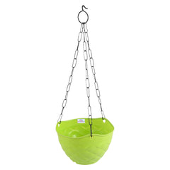 Heart Home Diamond Flower Pot|Durable Plastic Hanging Basket Flower Planter with Chain for Home|Garden|Balcony|Pack of 3 (Multicolor)