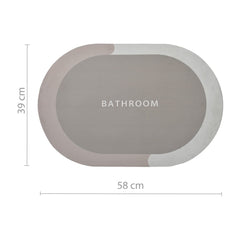 Kuber Industries Bathroom mat|Bathroom mat Super Absorbent Floor mat|Anti-Skid Bathroom mat|Memory Foam Bathroom Rug Mat (Beige)