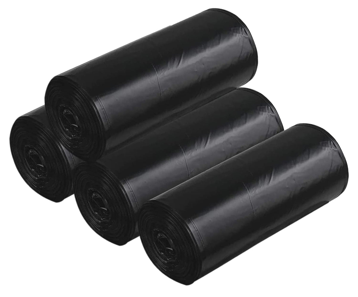 Kuber Industries Small 120 Biodegradable Garbage Bags|Plastic Dustbin Bags|Trash Bags For Kitchen, Office, Warehouse, Pantry or Washroom (Black)-HS41KUBMART24007
