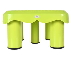 Heart Home Portable,Lightweight, Comfortable Plastic Seating Stool/Patla, Pack of 2 (Yellow)