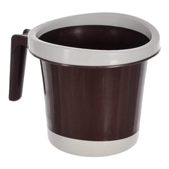 Kuber Industries Plastic Bathroom Mug 1 Litre Pack of 2 (Black & Brown)-46KM0275,Standard