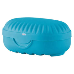 Heart Home Soap Holder|Portable Plastic Self Draining Soap Stand|Leakproof Soap Box for Bathroom,Outdoor Camping,Traveling (Sky Blue)