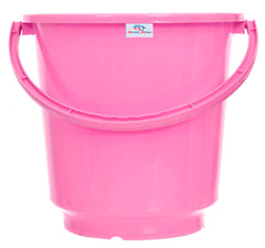 Heart Home Bucket|Plastic Bucket for Bathroom|Bucket for Bathing|Unbreakable Bucket with Handle|16 Liter|Pack of 2 (Pink)