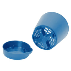 Heart Home Plastic Titan Pot|Garden Container for Plants & Flowers|Self-Watering Pot with Drainage Holes,6 Inch,Pack of 4 (Blue)